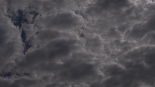 戏剧性的天空与黑暗的雨云缓慢移动视频素材