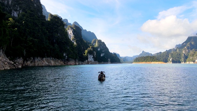 泰国Ratchaprapha大坝鸟瞰图视频素材