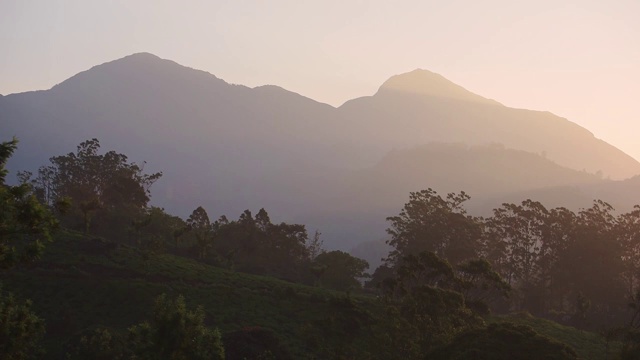 美丽，宁静的绿色景观和山的穆纳尔，印度全境拍摄视频素材