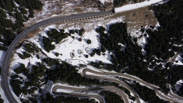 鸟瞰瑞士高山公路视频素材