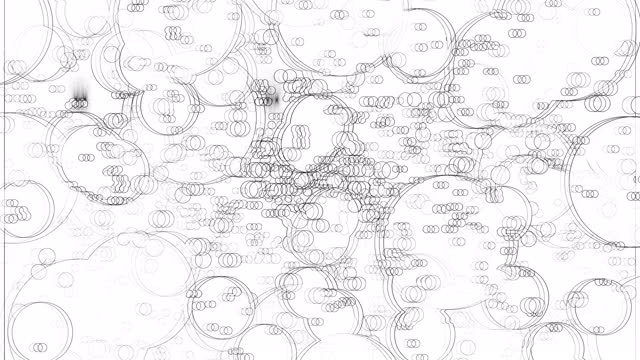 许多黑色气泡与轮廓在白色背景视频下载