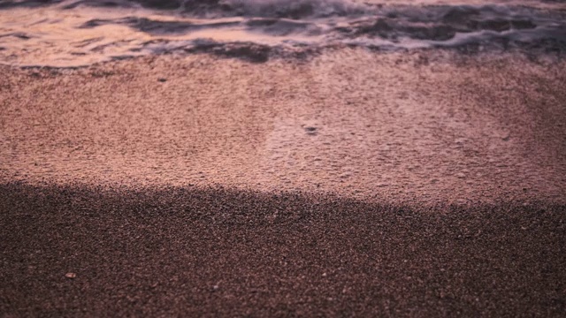 海沙与海浪视频素材