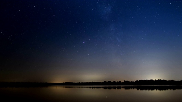 夜景，满是星星的夜晚视频素材