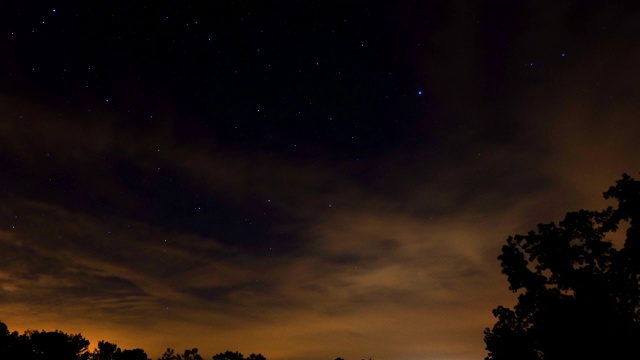 早春云和星星，时光流逝视频素材