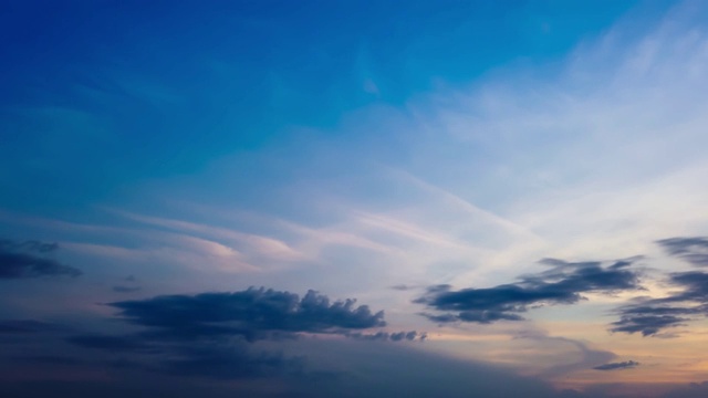 日落天空和云彩景观的时间流逝视频素材