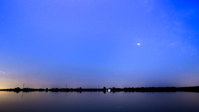 夜景，满是星星的夜晚视频素材