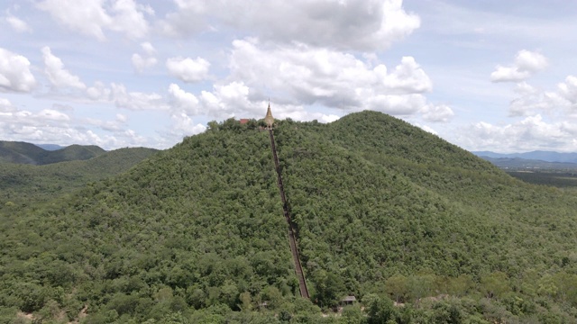 泰国兰汶省帕桑区佛寺寺的阿里埃尔景观视频素材