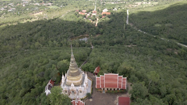 泰国兰汶省帕桑区佛寺寺的阿里埃尔景观视频素材