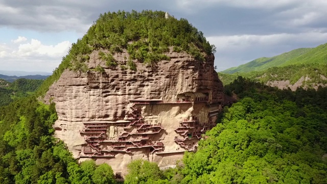 麦积山石窟寺视频素材