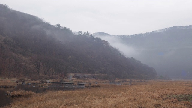 Seomjingang River / imsili -gun，全拉浦道，韩国视频素材