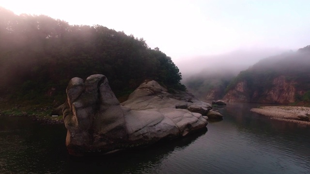 汉塘江/延川郡，京畿道，韩国视频素材