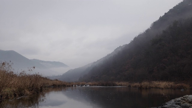 Seomjingang River / imsili -gun，全拉浦道，韩国视频素材