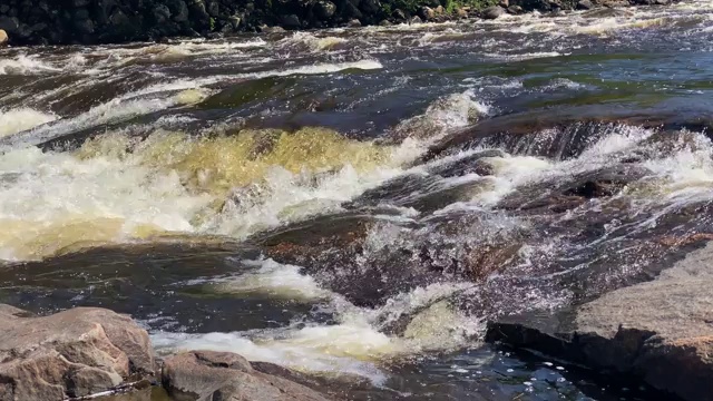 加拿大魁北克的夏季流动河视频素材