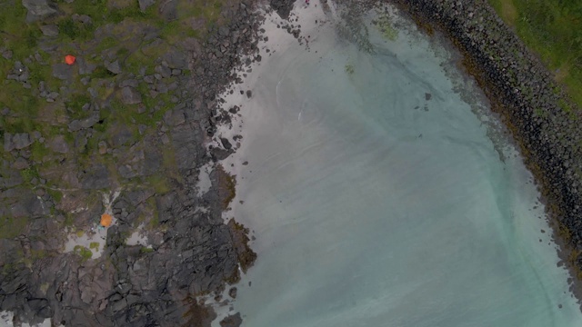 罗浮敦岛和挪威峡湾的无人机视图视频素材