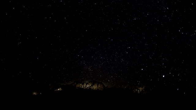 夜景，满是星星的夜晚视频素材