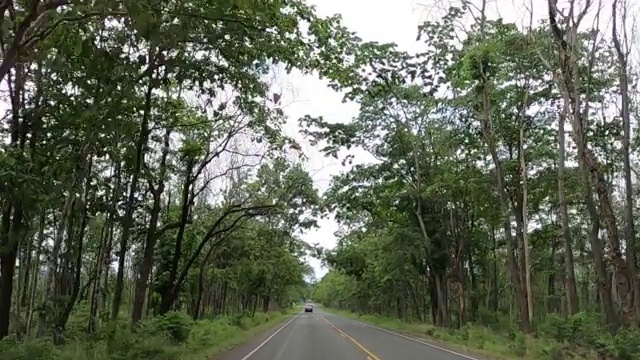 在乡村道路上开车视频素材