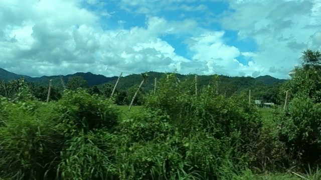 在乡村道路上开车视频素材