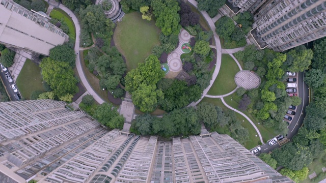 住宅区鸟瞰图视频素材