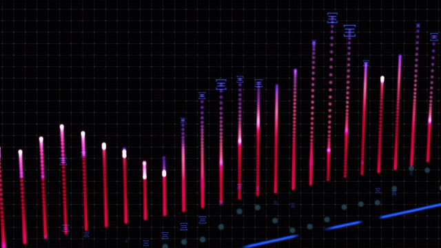 商业金融投资3D股票市场交易价格图表数据库云数据分析系统屏幕，大数据交易分析技术的未来背景。视频素材