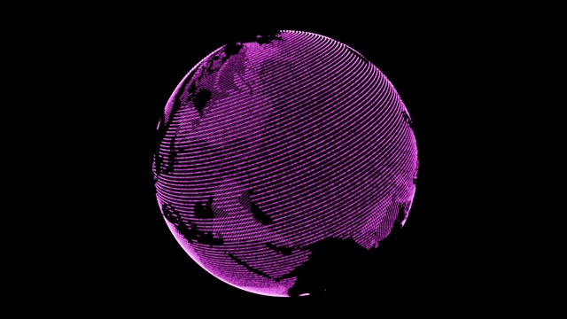 数字技术全球4K股票视频粉红色视频素材