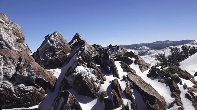 在加州有雪山的美丽风景视频素材