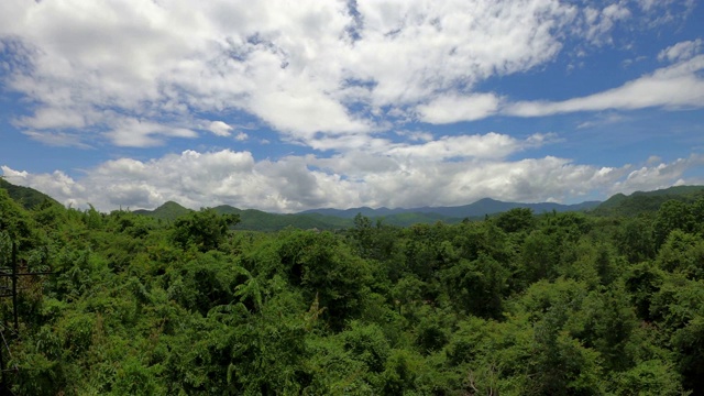 高角度观赏森林和高山视频素材