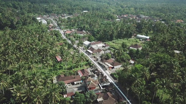 印度尼西亚巴厘岛Karangasem地区的村庄和农田视频素材