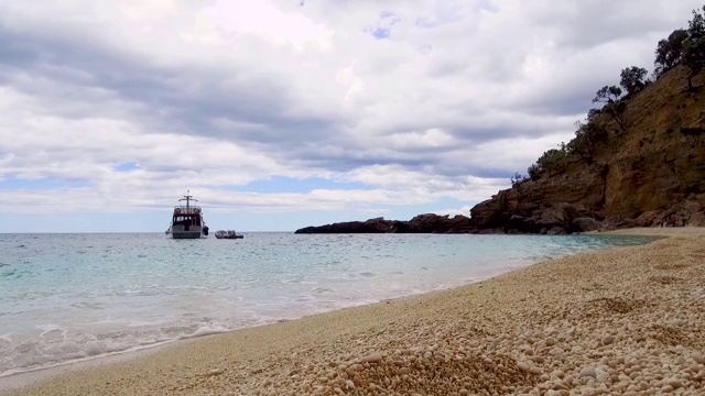 Cala Biriala, Baunei海滩-意大利-撒丁岛视频素材