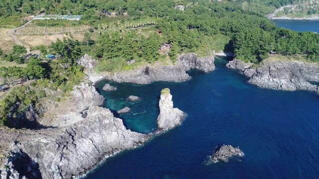 Oedolgae Rock / Seogwipo-si，济州岛，韩国视频素材