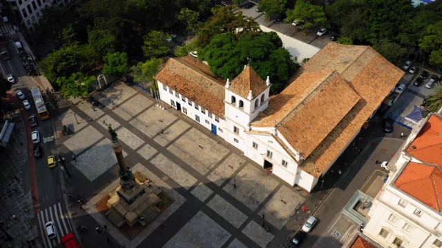 鸟瞰图Pateo do Colegio，圣保罗，巴西视频素材