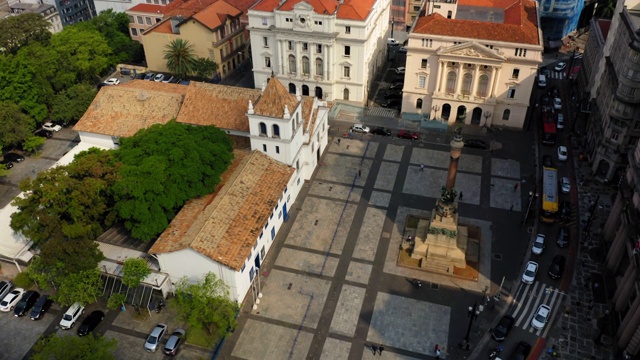 鸟瞰图Pateo do Colegio，圣保罗，巴西视频素材