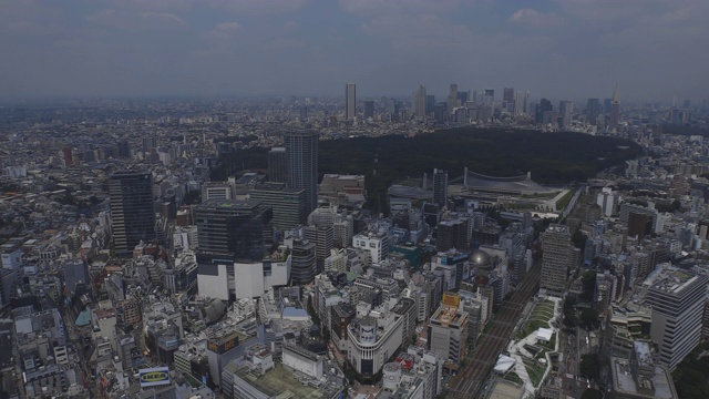 东京新宿的全景城市景观视频素材