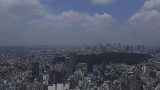 东京新宿的全景城市景观视频素材