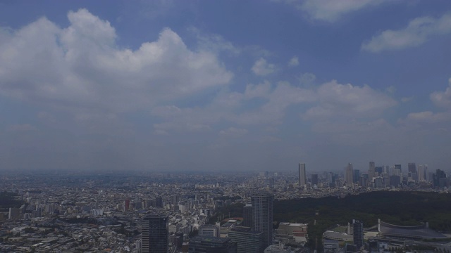 东京新宿的全景城市景观视频素材