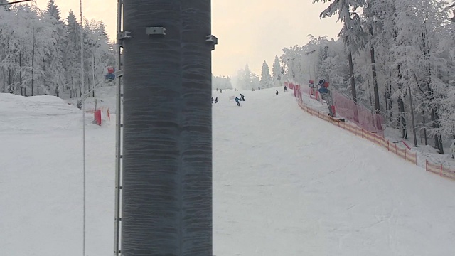 滑雪者在坡视频素材