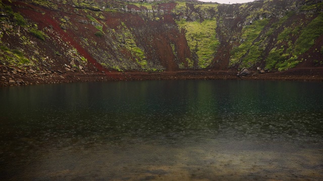 冰岛克里德火山口视频素材