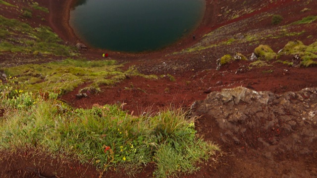 冰岛克里德火山口视频素材