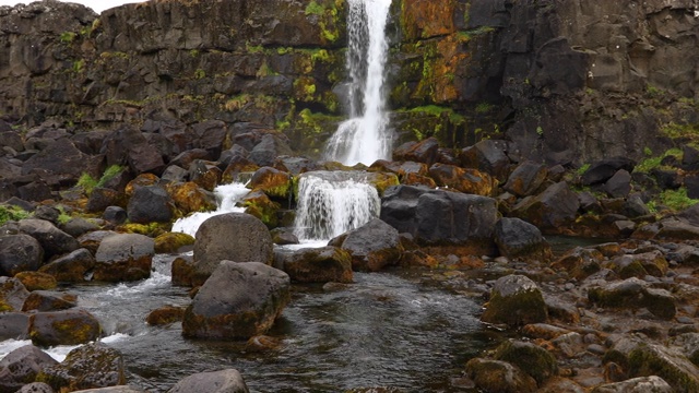 Öxarárfoss，冰岛视频素材