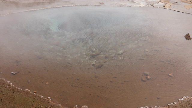 冰岛的温泉和泥塘视频素材