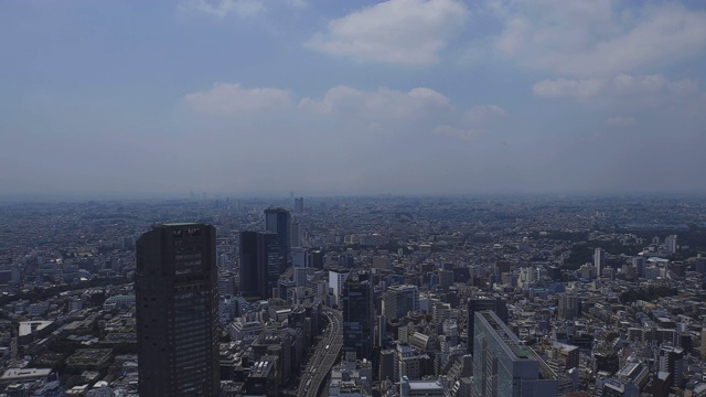 东京涩谷的全景城市景观视频素材