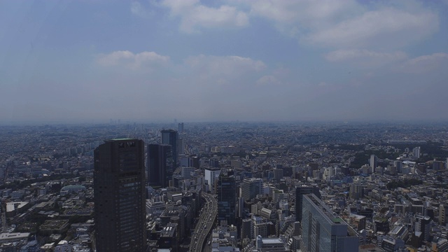 东京涩谷的全景城市景观视频素材