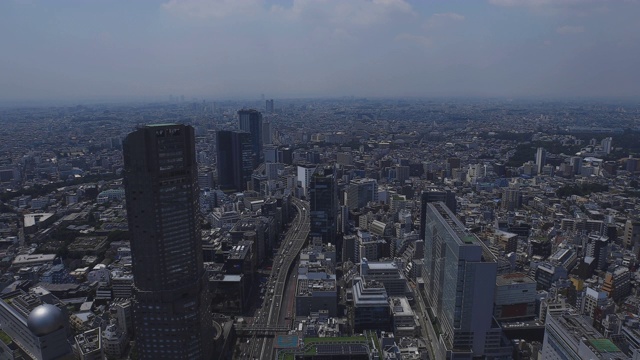 东京涩谷的全景城市景观视频素材