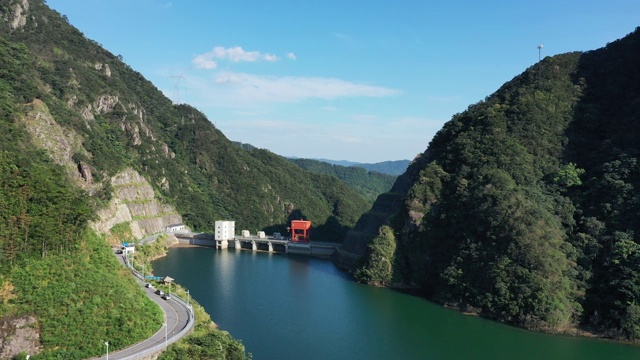 中国江西省静安县的大坝视频素材