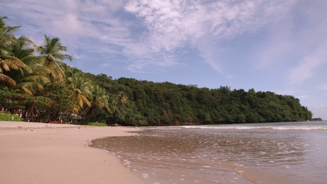 海浪拍打着La Sagesse海滩，格林纳达，西印度群岛，加勒比，中美洲视频素材