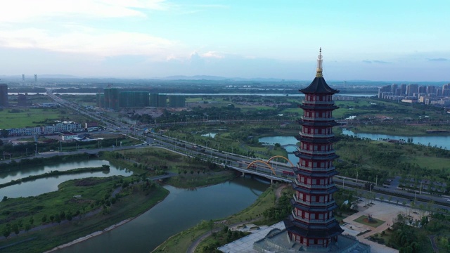 中国江西南昌的城市景观视频素材