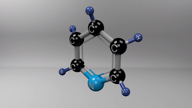 吡啶分子。视频素材