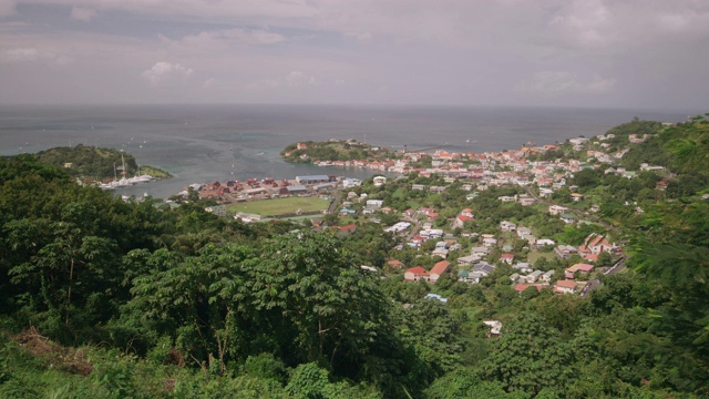 圣乔治全景，圣乔治，格林纳达，西印度群岛，加勒比，中美洲视频素材