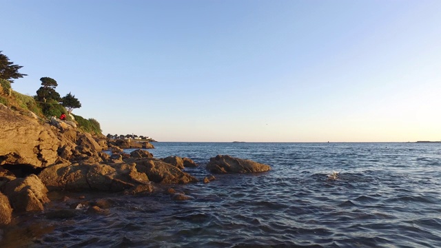 布列塔尼的海滨景观视频素材