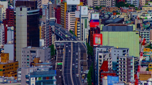 东京市区高速公路上持续一段时间的交通堵塞不太可能发生视频素材