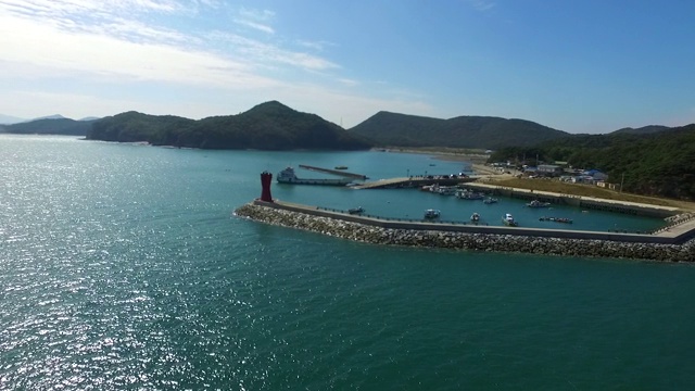 韩国忠清南道南济岛Dangjin-si南济港视频素材